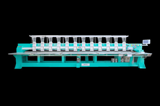 Máquina de bordado plana de 6 colores con cabeza múltiple con función de recortador automático