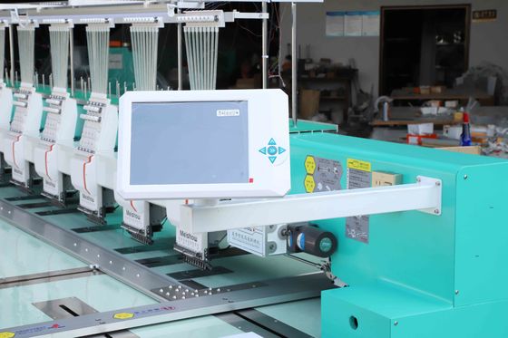 Máquina de bordado plana de 6 colores con cabeza múltiple con función de recortador automático