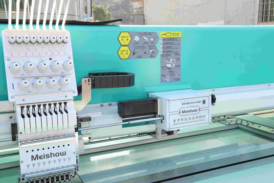 12 cabeza máquina de bordado computarizado de alta velocidad con cabeza de bloqueo de solenoide