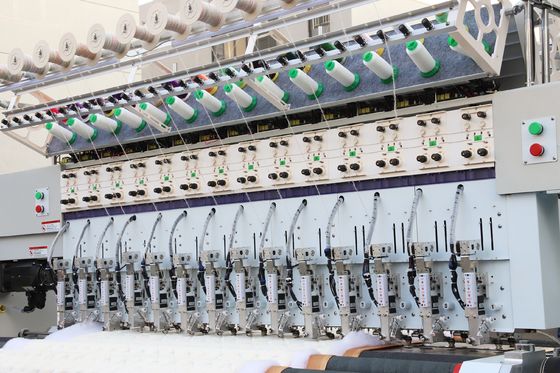 28 Agujas Máquina de bordado de colchas de doble cara con bordado de cordón
