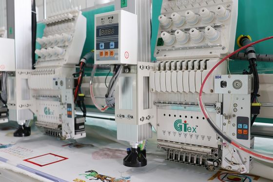 Máquina de bordado de cordones computarizada, máquina de bordado de corte láser 18 cabezas
