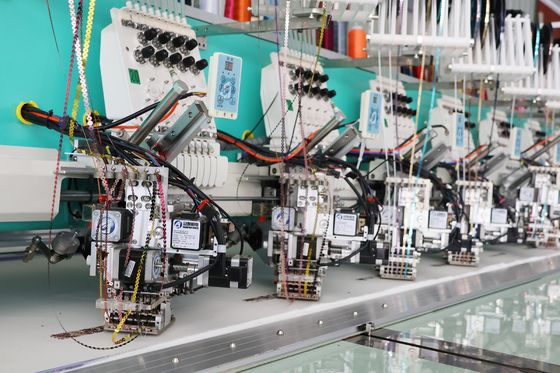 Protección contra el sobrecalentamiento 6 Sequins máquina de bordado Multi cabezas 9 agujas