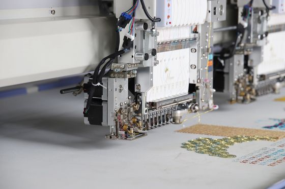 Máquina de bordado por computadora de alta velocidad de 6 cabezas con función de bordado de cordón